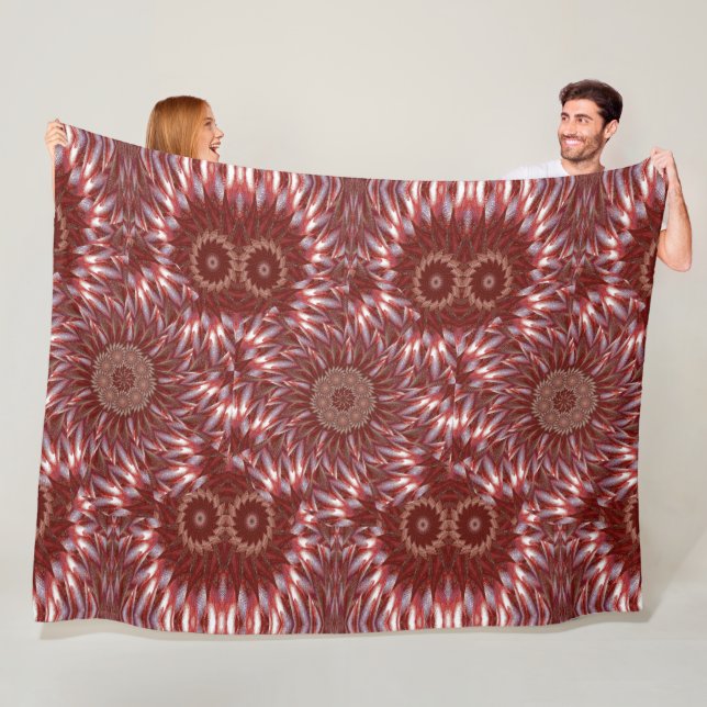 Couverture Polaire Lotus blanc 17 (En situation)