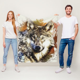 Couverture Polaire Loup