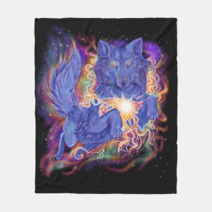 Couverture Polaire Loup cosmique