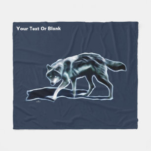 Couverture Polaire Loup foncé
