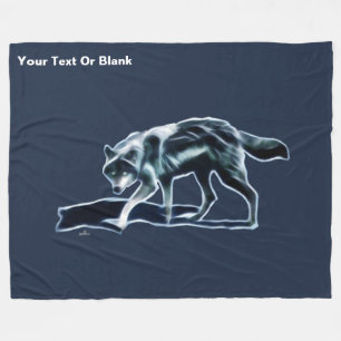 Couverture Polaire Loup foncé