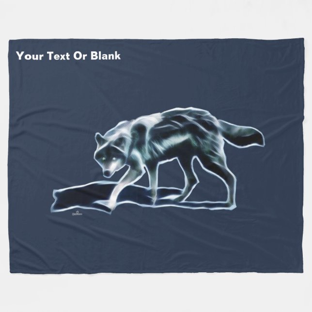 Couverture Polaire Loup foncé (Devant (Horizontal))