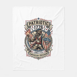 Couverture Polaire Loup-garou patriotique Patriote Horreur Monstre Pa