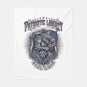 Couverture Polaire Loup-garou patriotique Patriote Horreur Monstre Pa