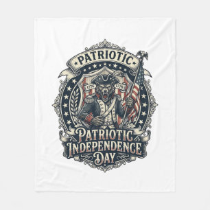 Couverture Polaire Loup-garou patriotique Patriote Horreur Monstre Pa
