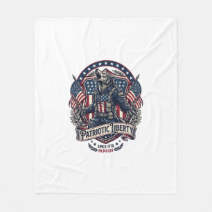 Couverture Polaire Loup-garou patriotique Patriote Horreur Monstre Pa