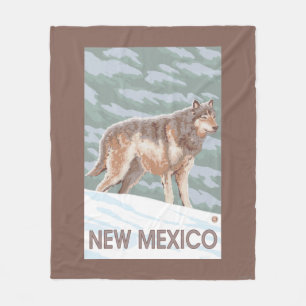 Couverture Polaire Loup gris StandingNew Mexique