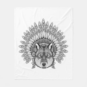 Couverture Polaire Loup inspiré dans le capot fait varier le pas de