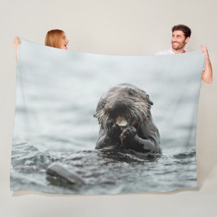 Couverture Polaire Loutre de mer adorable