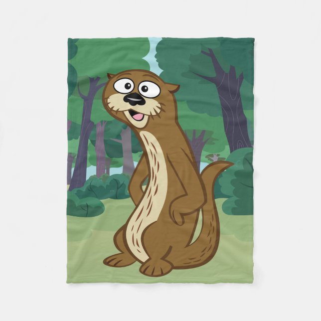 Couverture Polaire Loutre de Rick | Reggie de garde forestière (Devant)
