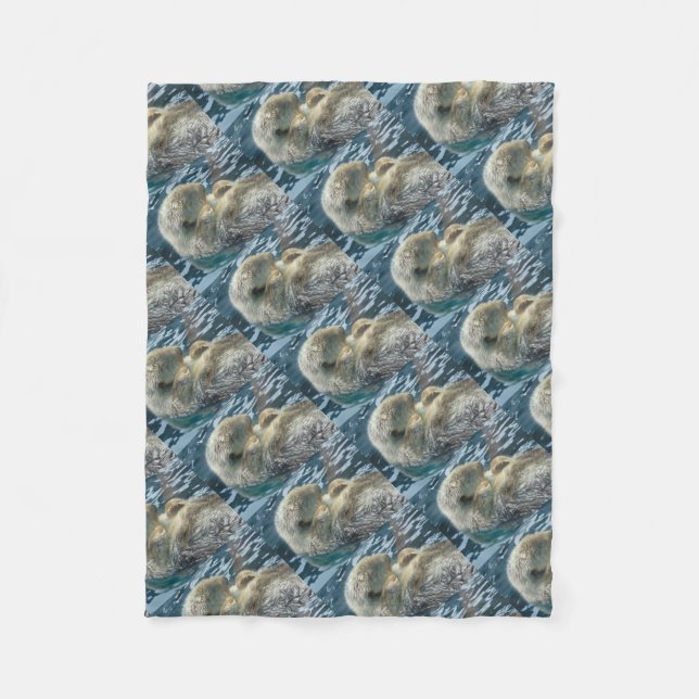 Couverture Polaire Loutre de sommeil (Devant)
