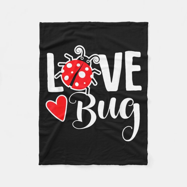 Couverture Polaire Love Bug Cute Valentine's Day Party Ladybug  (Devant)