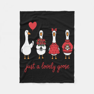 Couverture Polaire Love Is Honk-derful – Valentine Geese Squad Appare