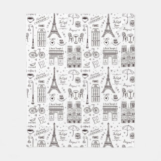 Couverture Polaire Love Paris Icônes françaises