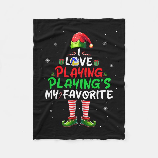 Couverture Polaire Love Playing's My Favorite Xmas Volleyball (Devant)