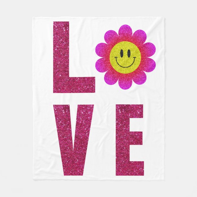Couverture Polaire Love Sunflower (Devant)