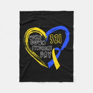 Couverture Polaire Love World Down Syndrome Journée de sensibilisatio