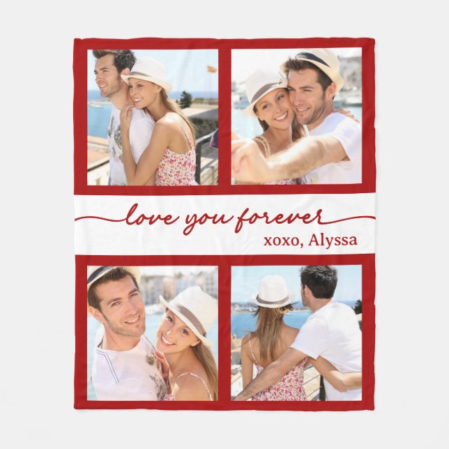 Couverture Polaire Love You Forever 4 Photo Fleece Blanket (Devant)