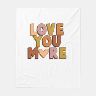 Couverture Polaire Love You More Minimal Romantic Style