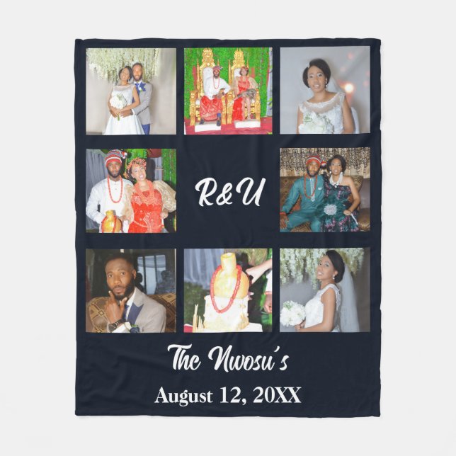 Couverture Polaire Lovely Mariage Collage (Devant)