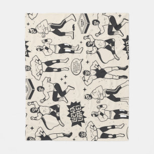 Couverture Polaire Lucha Libre : motif de lutteurs mexicains