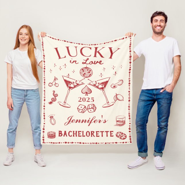 Couverture Polaire Lucky in Love Cocktail Bachelorette Party (En situation)