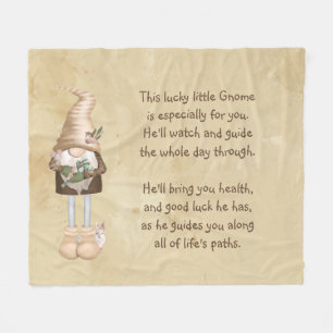 Couverture Polaire Lucky Little Gnome Bonne santé Chuck Amusant