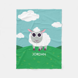 Couverture Polaire Lulu les moutons