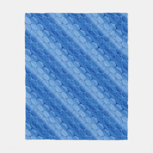 Couverture Polaire Lumière diagonale et Motif d'oignon bleu foncé