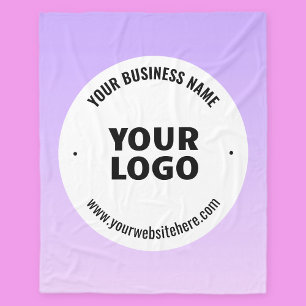 Couverture Polaire Lumière subtile violet Ombre et logo de votre entr