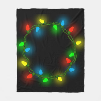 Couverture Polaire Lumières de Noël personnalisées