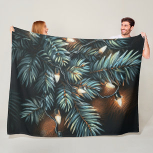 Couverture Polaire Lumières de Pine Dessin Pastel