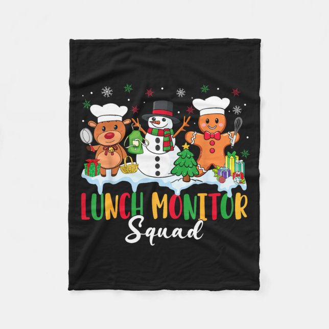 Couverture Polaire Lunch Monitor Squad Reindeer Snowman Gingerbread C (Devant)