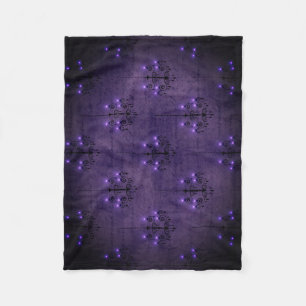 Couverture Polaire Lustre violet, noir gothique vintage