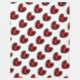 Couverture Polaire Luv-A-Bull American Bulldog Pit Bull Heart