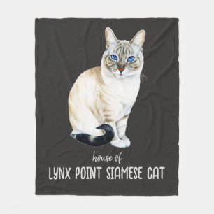 Couverture Polaire Lynx Point Siamese Chat Personnalisé