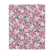 Lys florissants en rose pastel