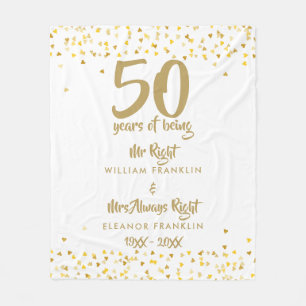 Couverture Polaire M. Mme Right Fun Golden 50e anniversaire