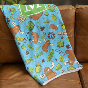 Couverture Polaire M. Orlando Motif Monogramme