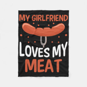 Couverture Polaire Ma Fille Aime Ma Viande