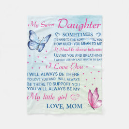 Couverture Polaire Ma fille de coeur douce personnalisée