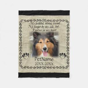 Couverture Polaire Ma toile de jute de coutume de sympathie d'animal