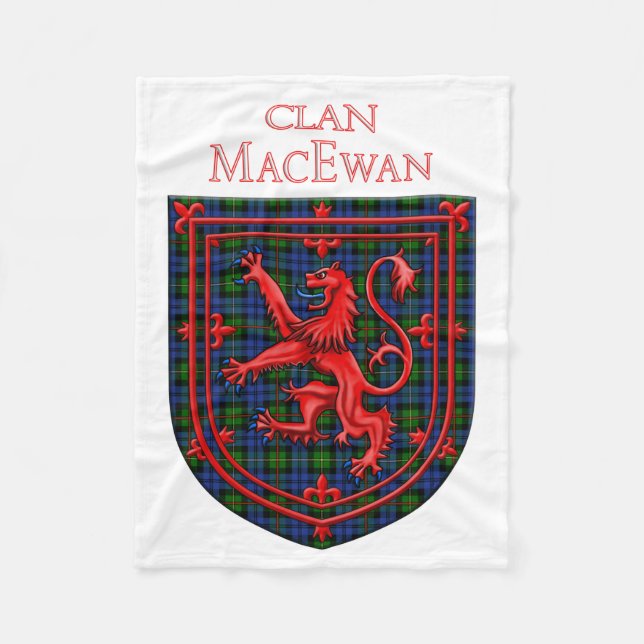 Couverture Polaire MacEwan Tartan Scottish Plaid Lion Rampant (Devant)