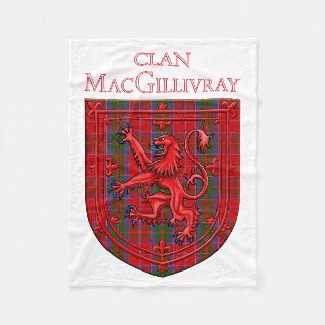 Couverture Polaire MacGillivray Tartan Scottish Plaid Lion Rampant (Devant)