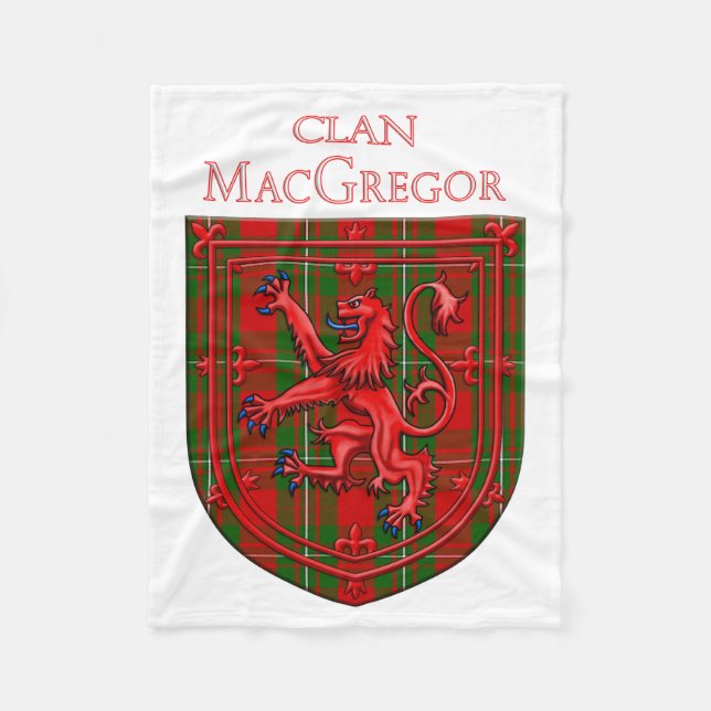 Couverture Polaire MacGregor Tartan Scottish Plaid Lion Rampant (Devant)