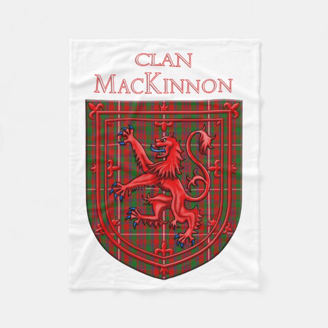 Couverture Polaire MacKinnon Tartan Scottish Plaid Lion Rampant (Devant)