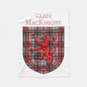 Couverture Polaire MacKnight Tartan Scottish Plaid Lion Rampant