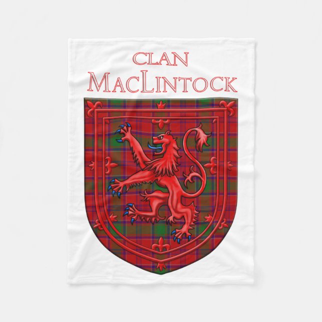 Couverture Polaire MacLintock Tartan Scottish Plaid Lion Rampant (Devant)