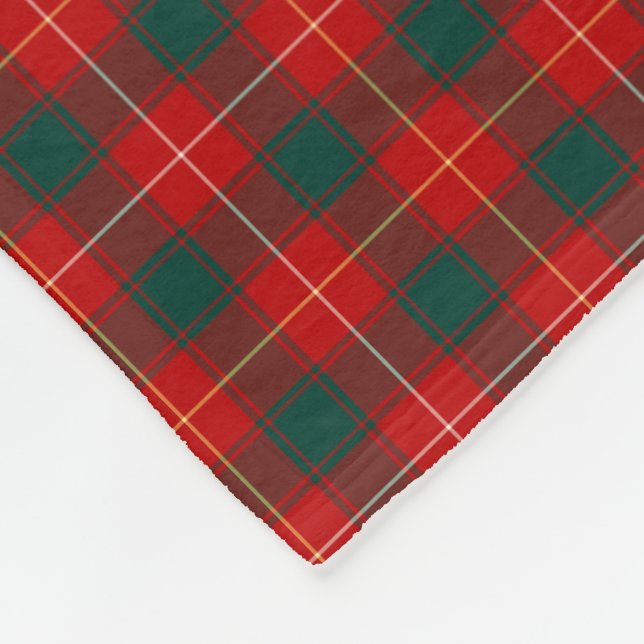 Couverture Polaire MacPhee Clan rouge et tarte verte (Coin)
