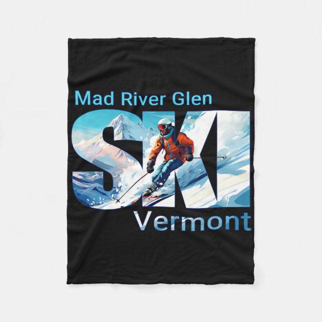 Couverture Polaire Mad River Glen Cool Ski Vacances Ski Extérieur Sk (Devant)